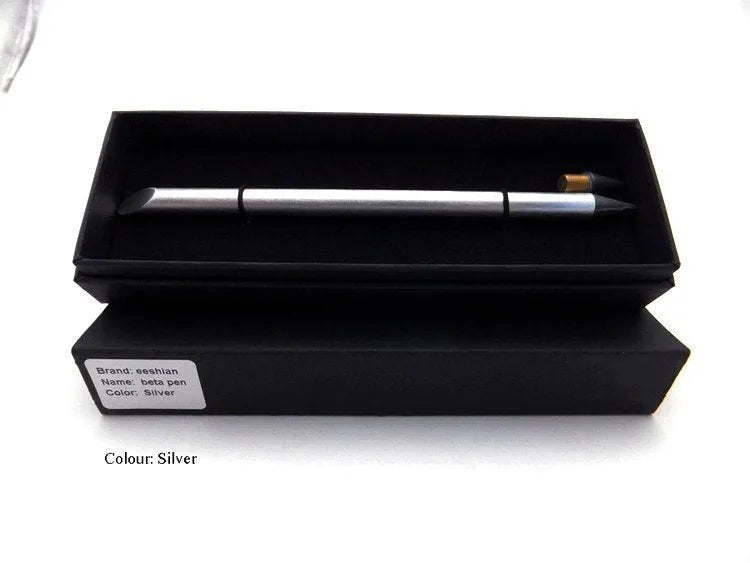Inkless metal pen with alloy steel nib in choice of black, blue, gold, rose gold or silver colours