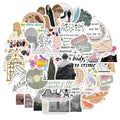 Set of 50 waterproof graffiti cartoon stickers for luggage and notebooks measuring 4-6cm each