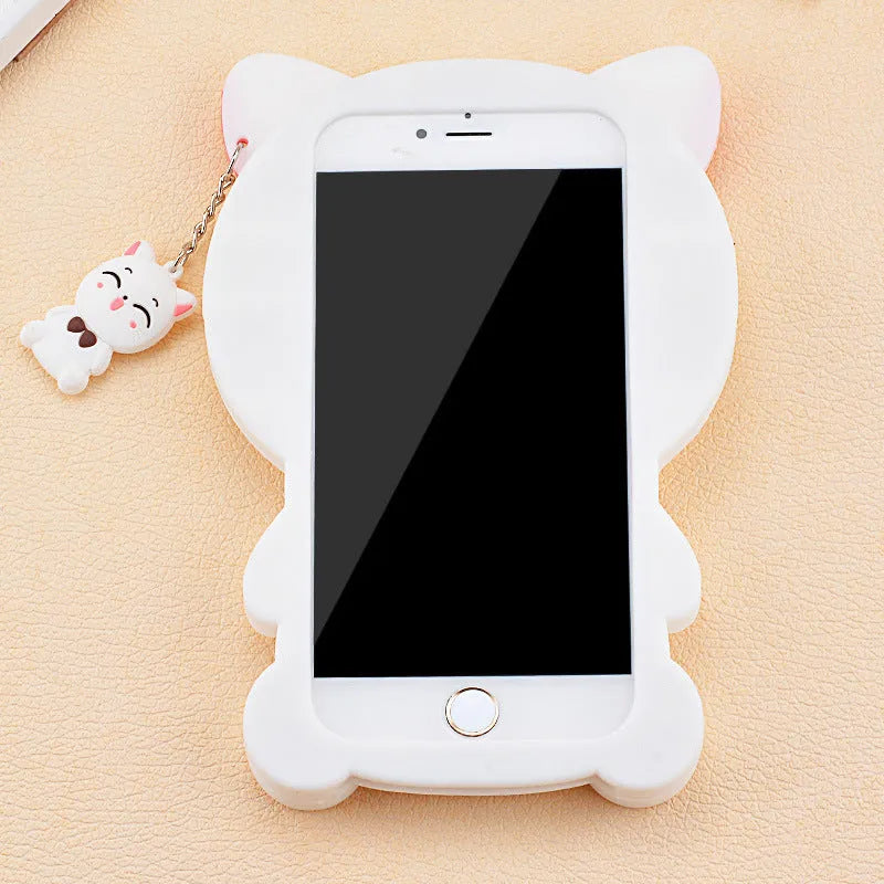Soft silicone mobile phone shell case showing edge-proof design for Samsung and iPhone models.