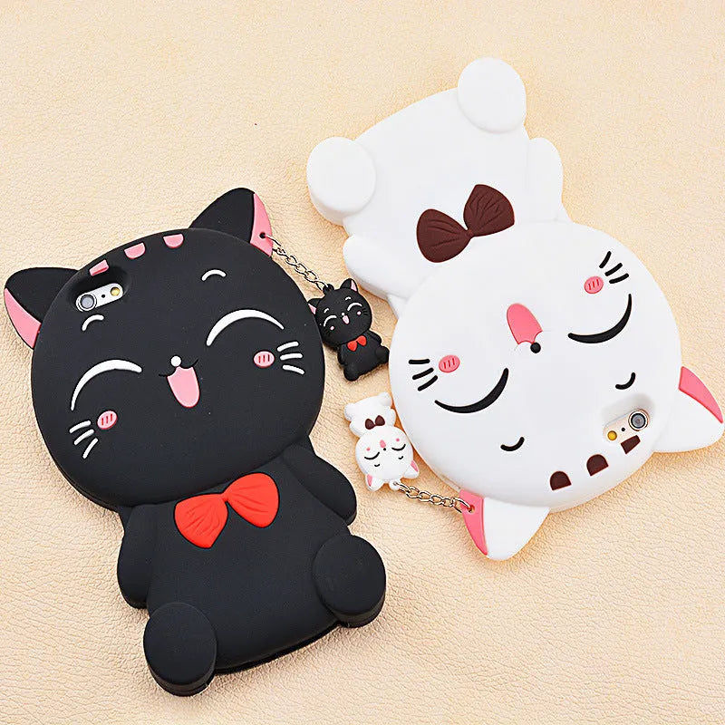 Soft silicone mobile phone shell case showing edge-proof design for Samsung and iPhone models.