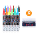 Electronic fluorescent board highlighter with oblique pen shape showing 6mm tip and plastic shell construction