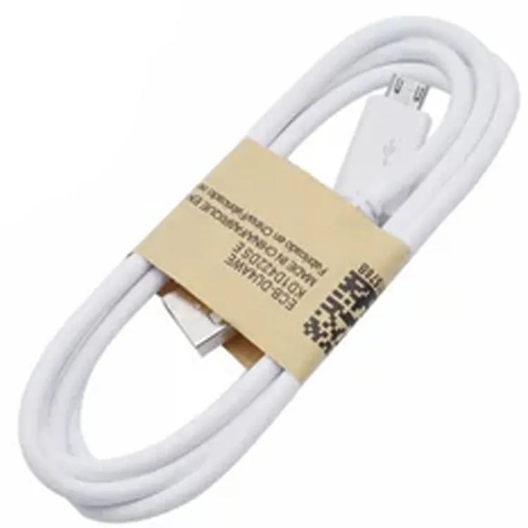 Black Android Micro USB data cable with 1 metre length for charging and data transfer