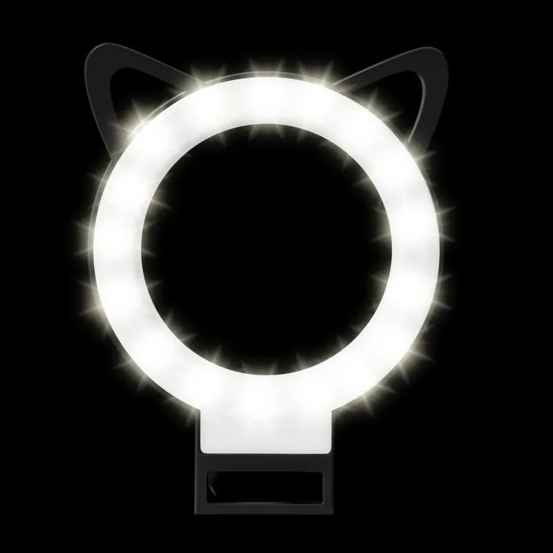 RK13 USB selfie ring light for iPhone and Samsung smartphones, available in four colours