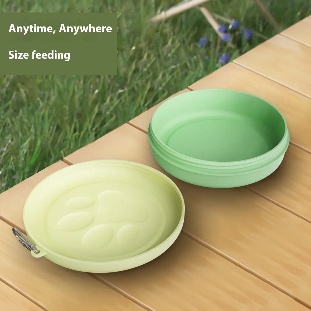 Portable dog food and water bowl in multiple colour options with L and S size variations