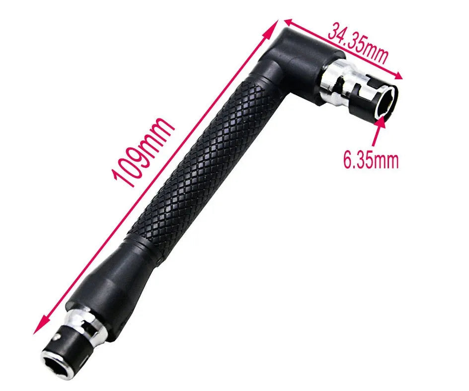 L rod double-headed socket wrench with ten screwdriver bits for general maintenance tasks