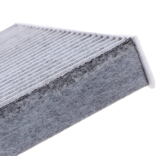 Grey grid-style car air conditioning filter element measuring 215x210x30mm for Geely vehicles