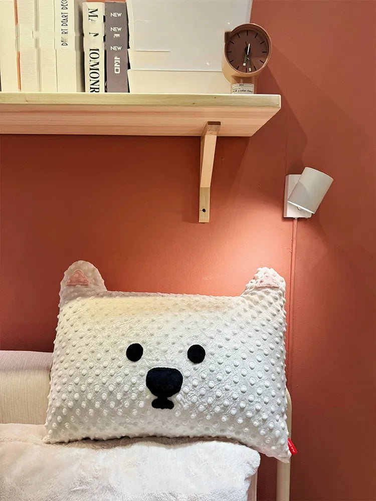 West Highland puppy sofa cushion measuring 50x35x18cm with blended fabric cover and PP cotton filling