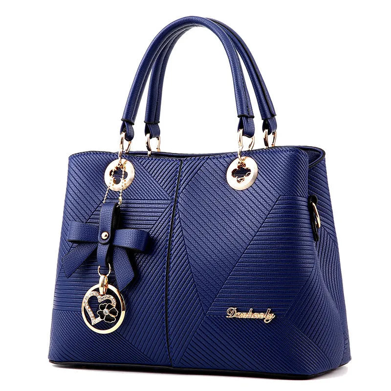 Retro fashion PU handbag with one-shoulder strap and zip closure in assorted colours