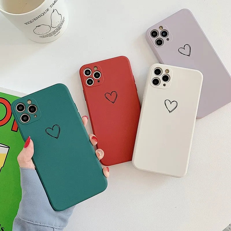Slim TPU silicone mobile phone case for Apple iPhone in a solid colour, shown from the back.
