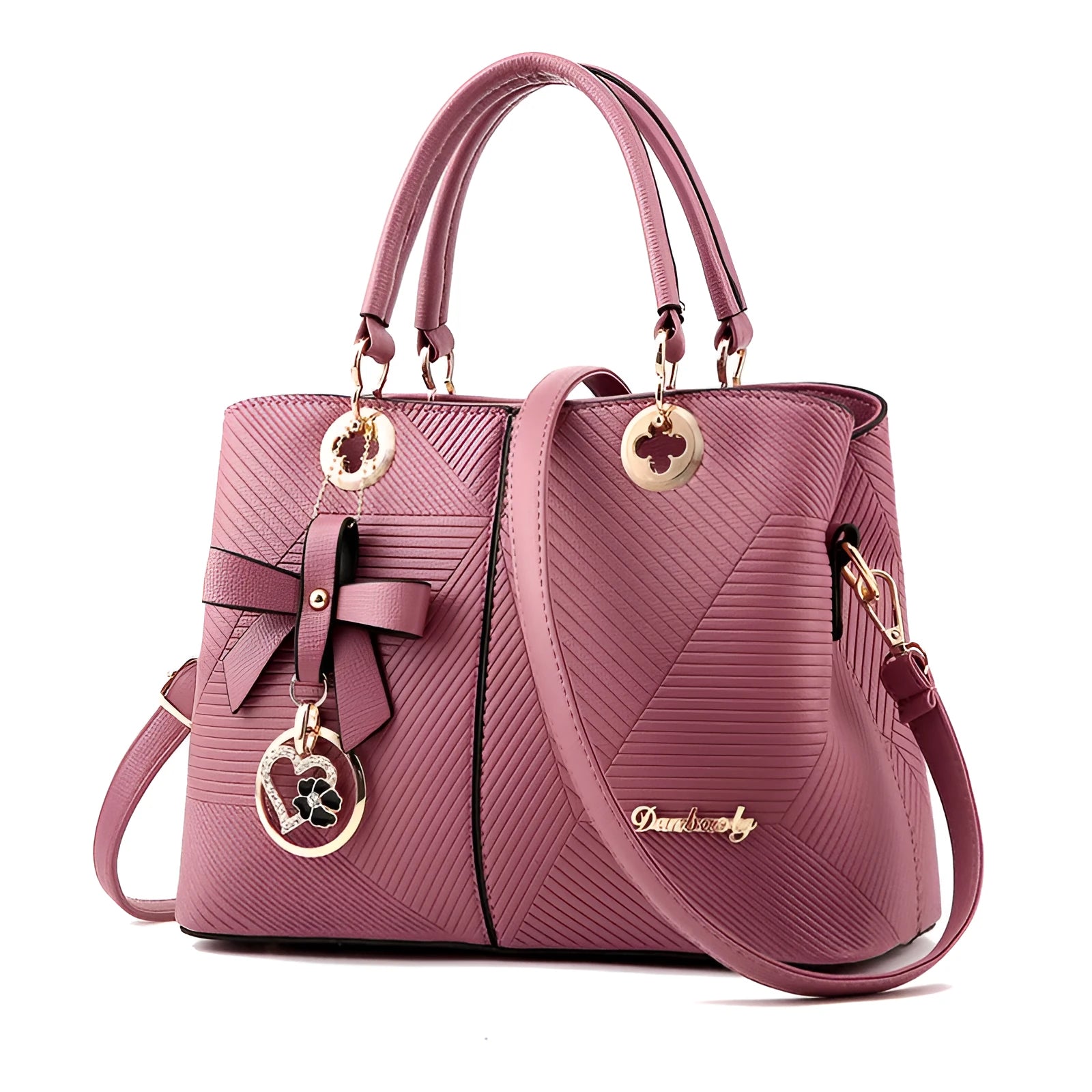 Retro fashion PU handbag with one-shoulder strap and zip closure in assorted colours