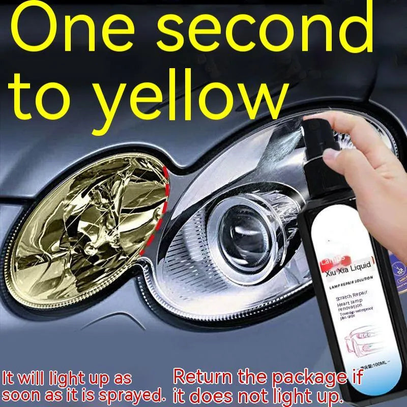 100ml bottle of car headlight restoration liquid for cloudy plastic lenses