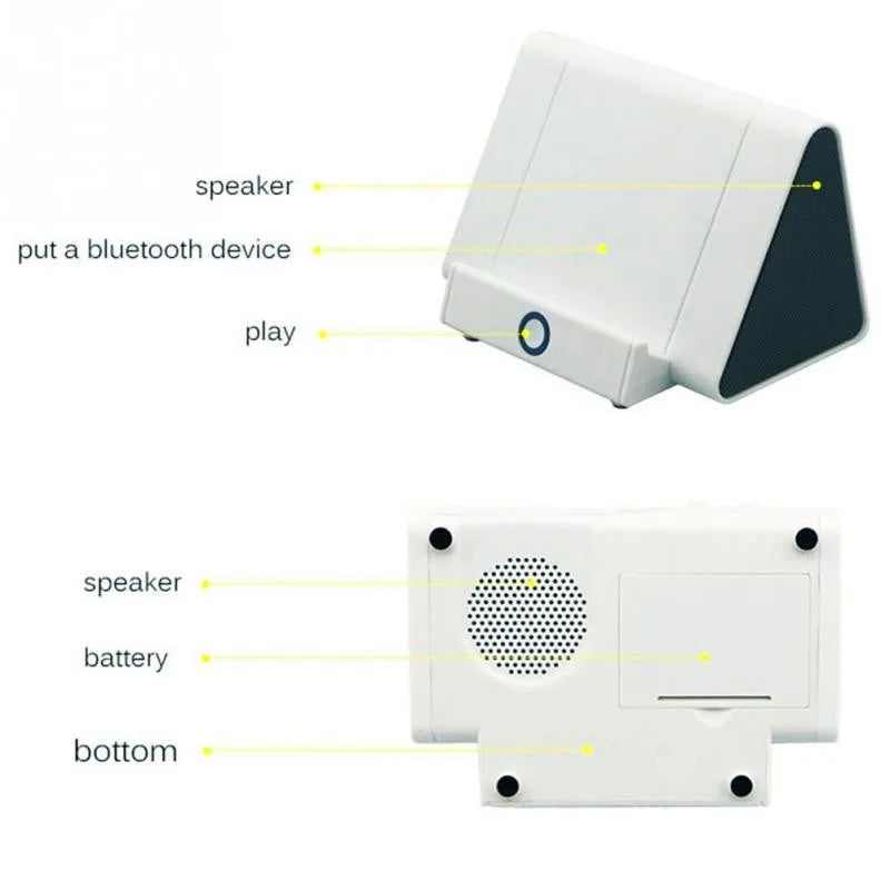 Black or white mini wireless Bluetooth speaker with built-in battery