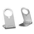 Silver aluminium alloy magnetic phone bracket for iPhone 12 with vertical adjustment mechanism