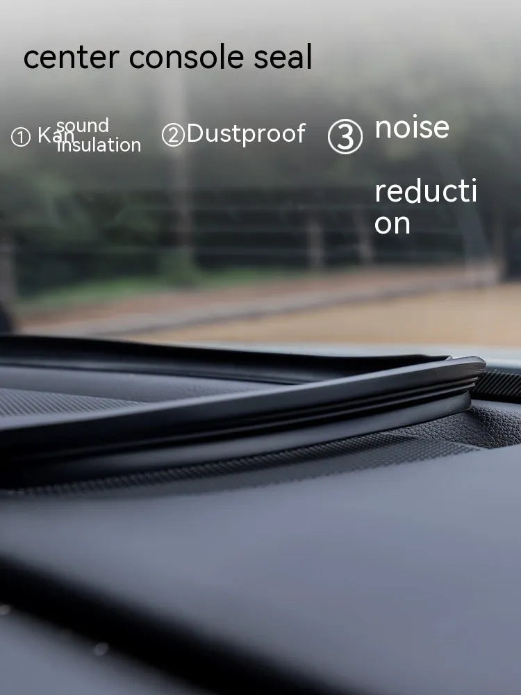 Silicone dashboard soundproof seal strip for Mitsubishi Outlander, 1.6 metres long with card slots
