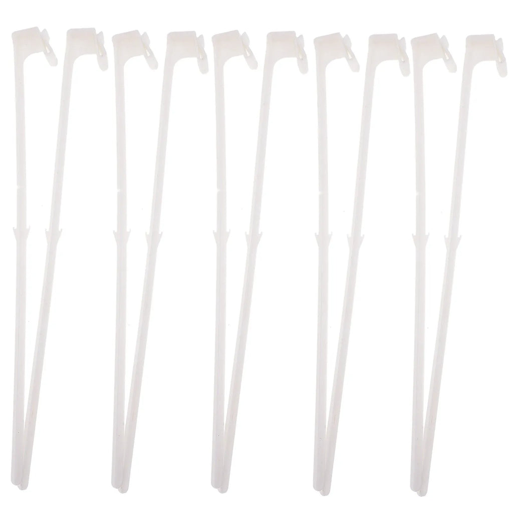White PP plastic car window flag bracket set with ten poles for vehicle mounting