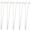 White PP plastic car window flag bracket set with ten poles for vehicle mounting