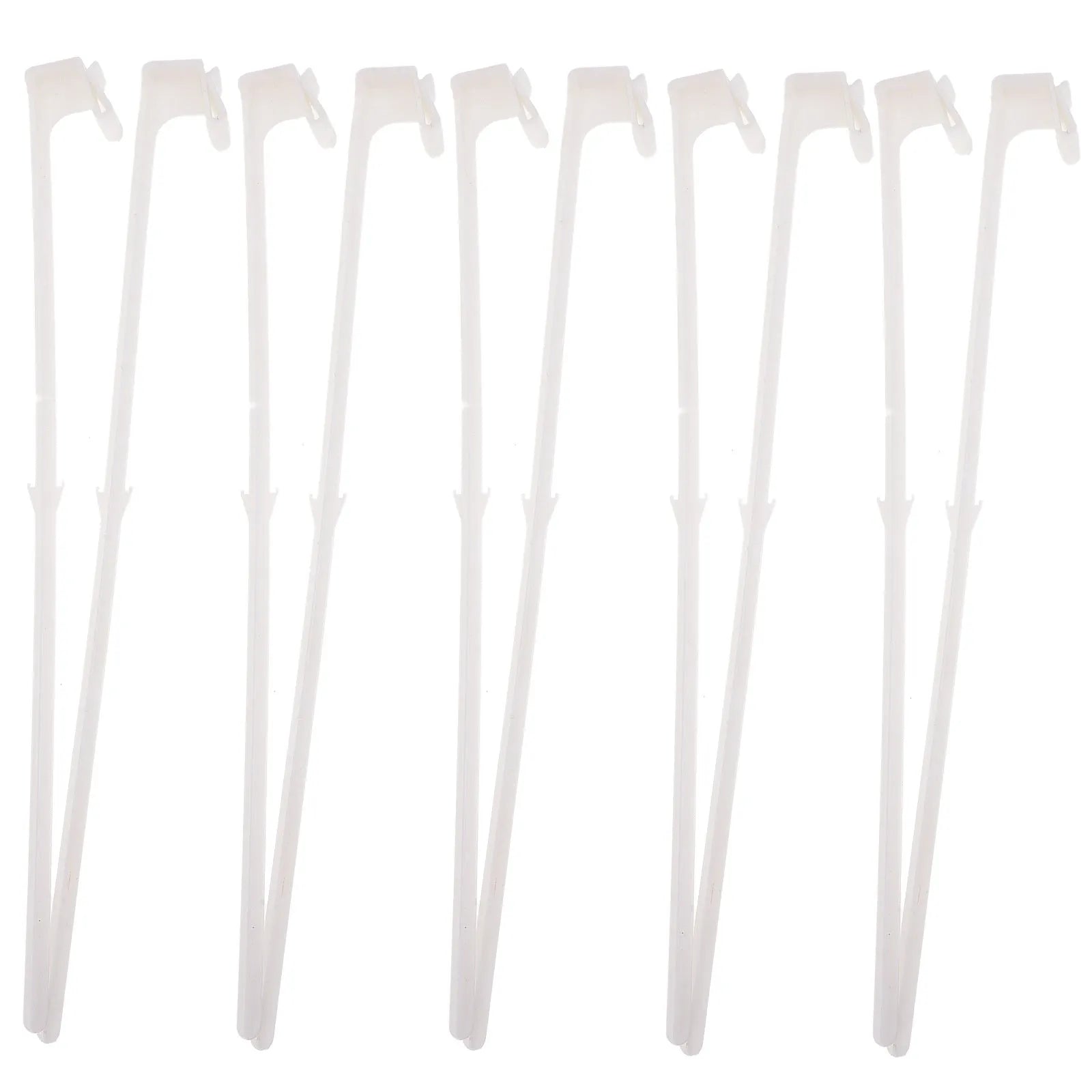 White PP plastic car window flag bracket set with ten poles for vehicle mounting