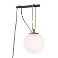 Nordic modern glass wall lamp mounted on a wall, showcasing its translucent design.