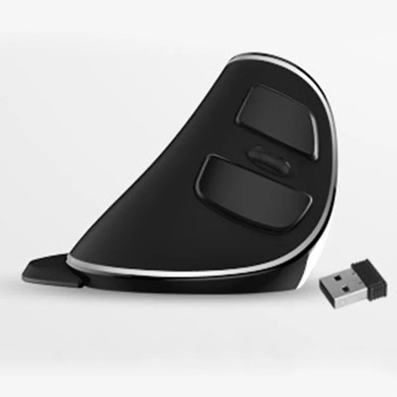 Vertical ergonomic snail RGB wired computer mouse showing distinctive upright shape and lighting effects