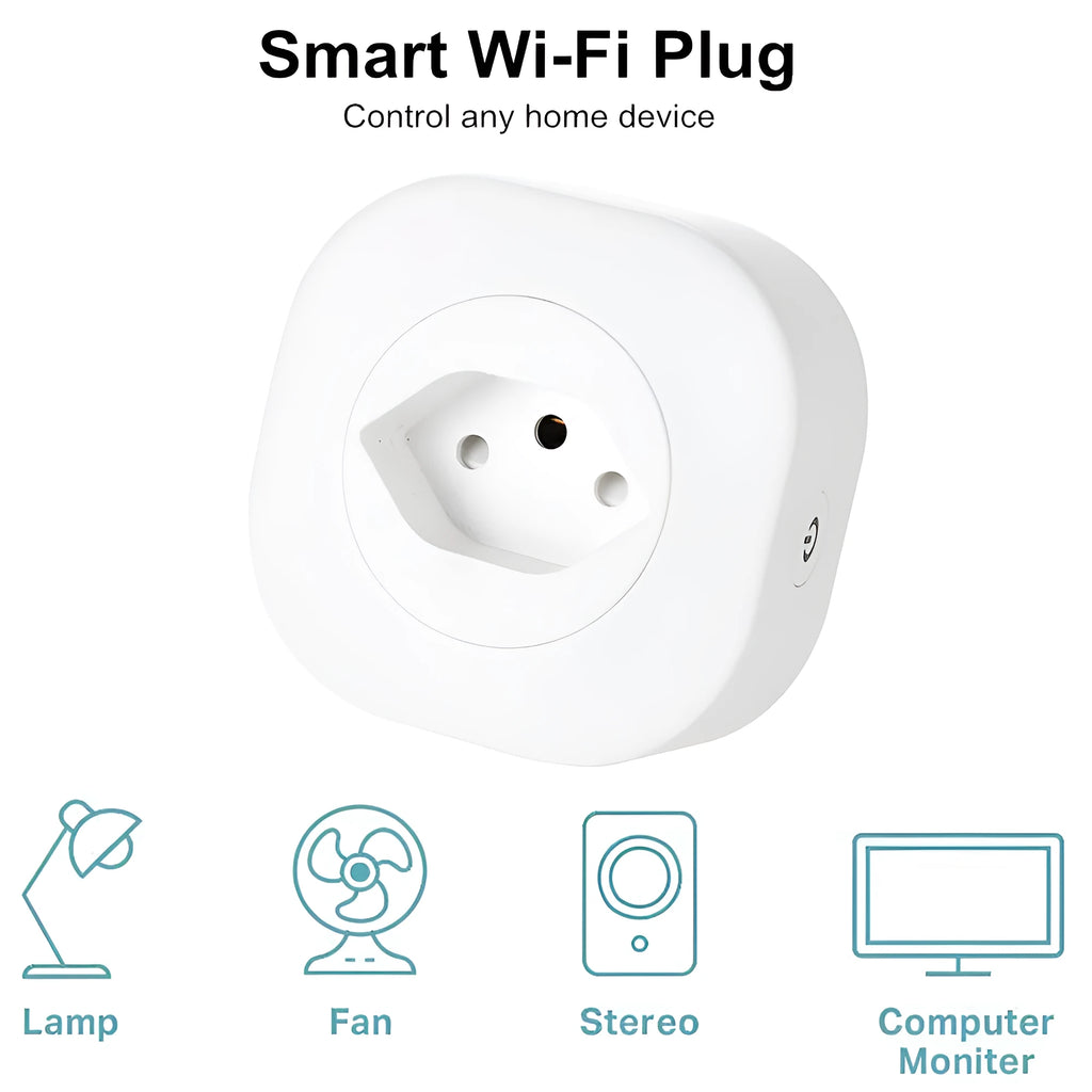 Smart WiFi socket plug with voice control and international plug configurations