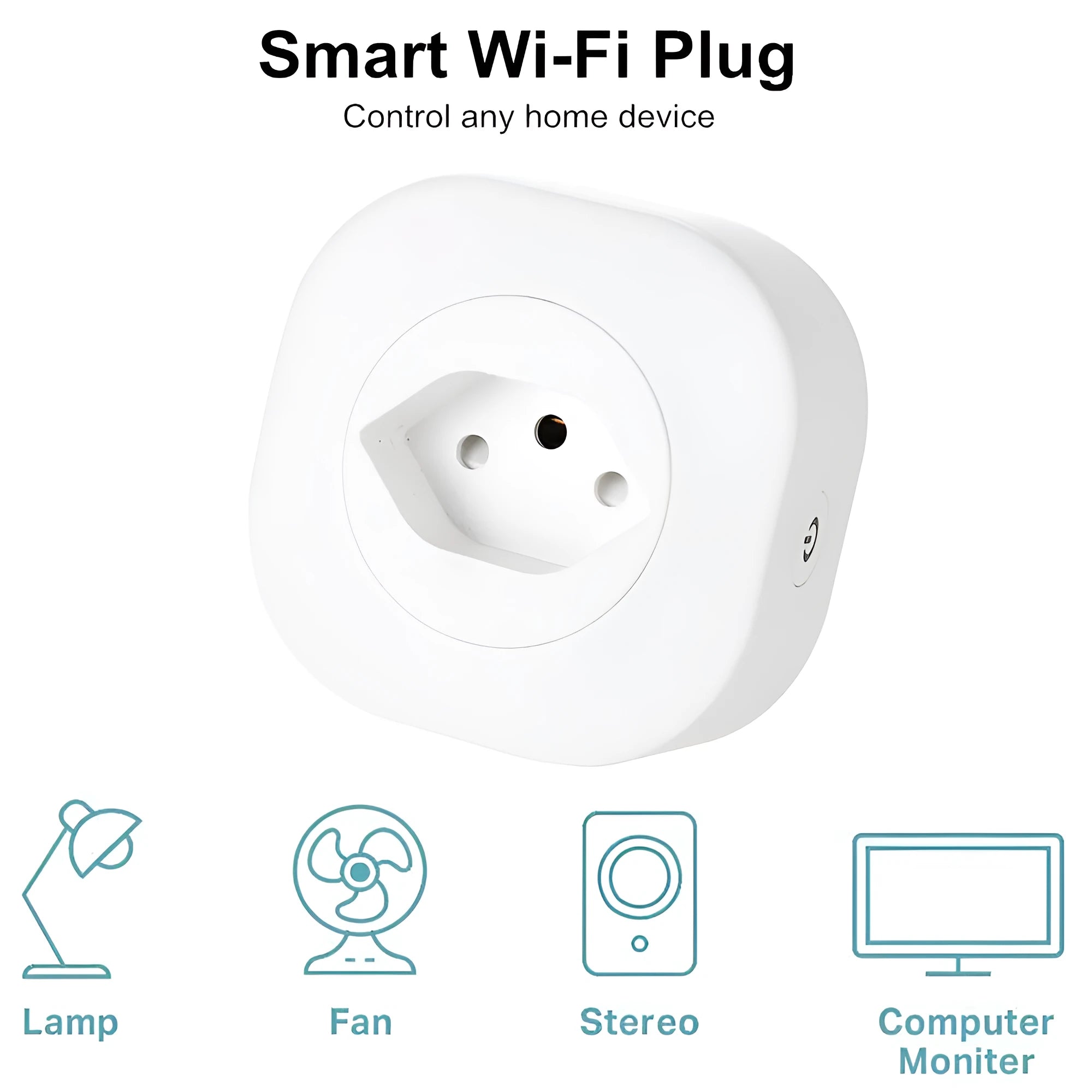 Smart WiFi socket plug with voice control and international plug configurations