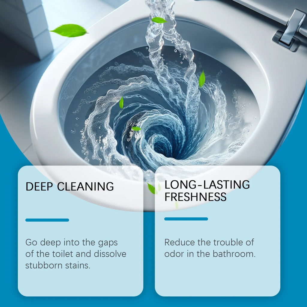 Toilet cleaning powder pack with four individual 30g sachets for bathroom maintenance