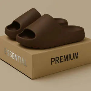 Women's thick sole EVA beach slippers in black, green, or brown colours, youth fashion style.