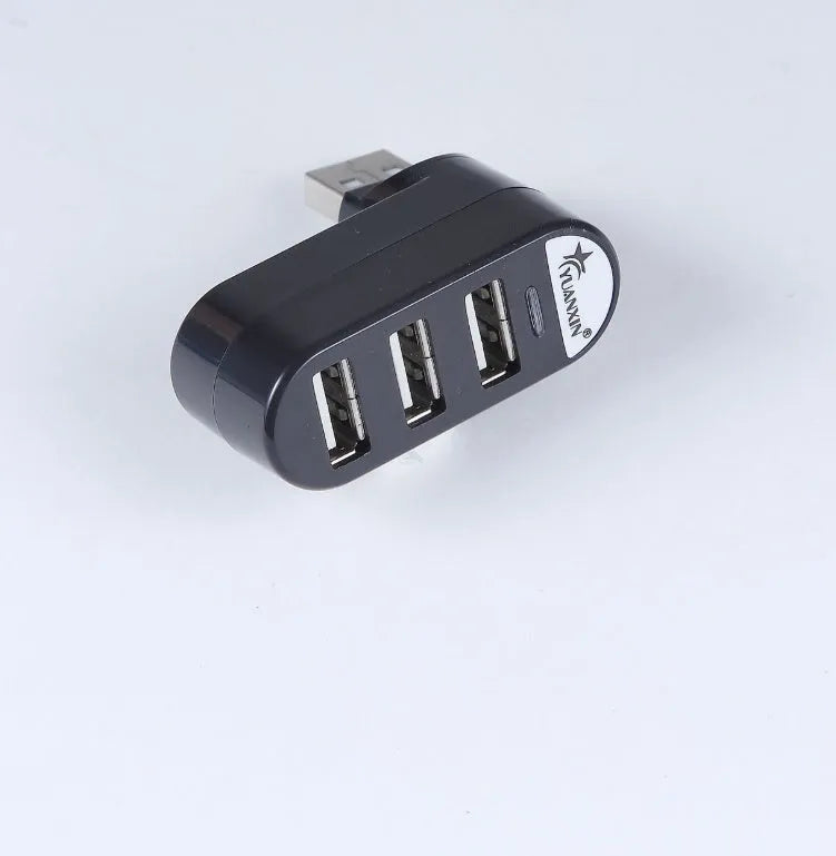USB 2.0 expansion hub with multiple ports in black colour option