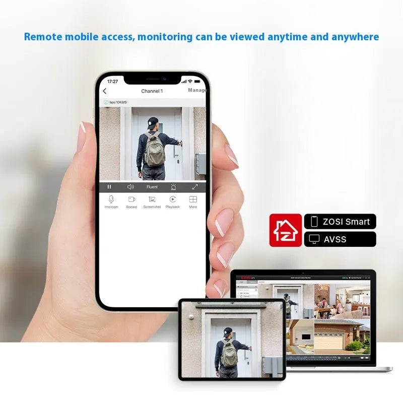 ZOSI 5MP POE security camera system with NVR and outdoor monitoring cameras