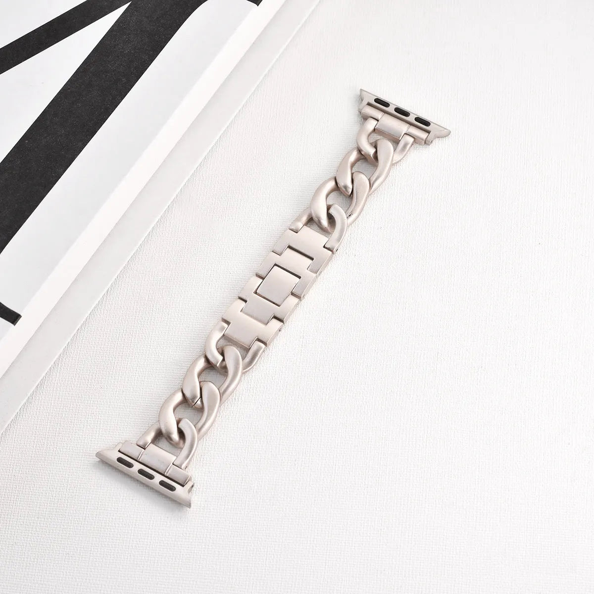 Denim chain metal replacement strap for Apple Watch in multiple colours and sizes