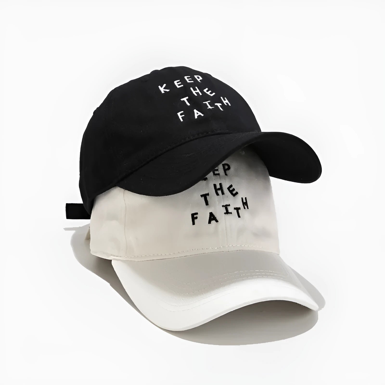 Men's cotton baseball cap with small letter embroidery in beige colour