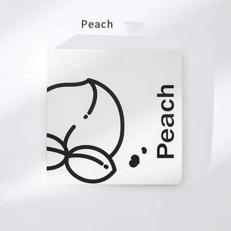 Square 14.5cm notebook with colour embossed fruit design cover and 80g thickened paper pages