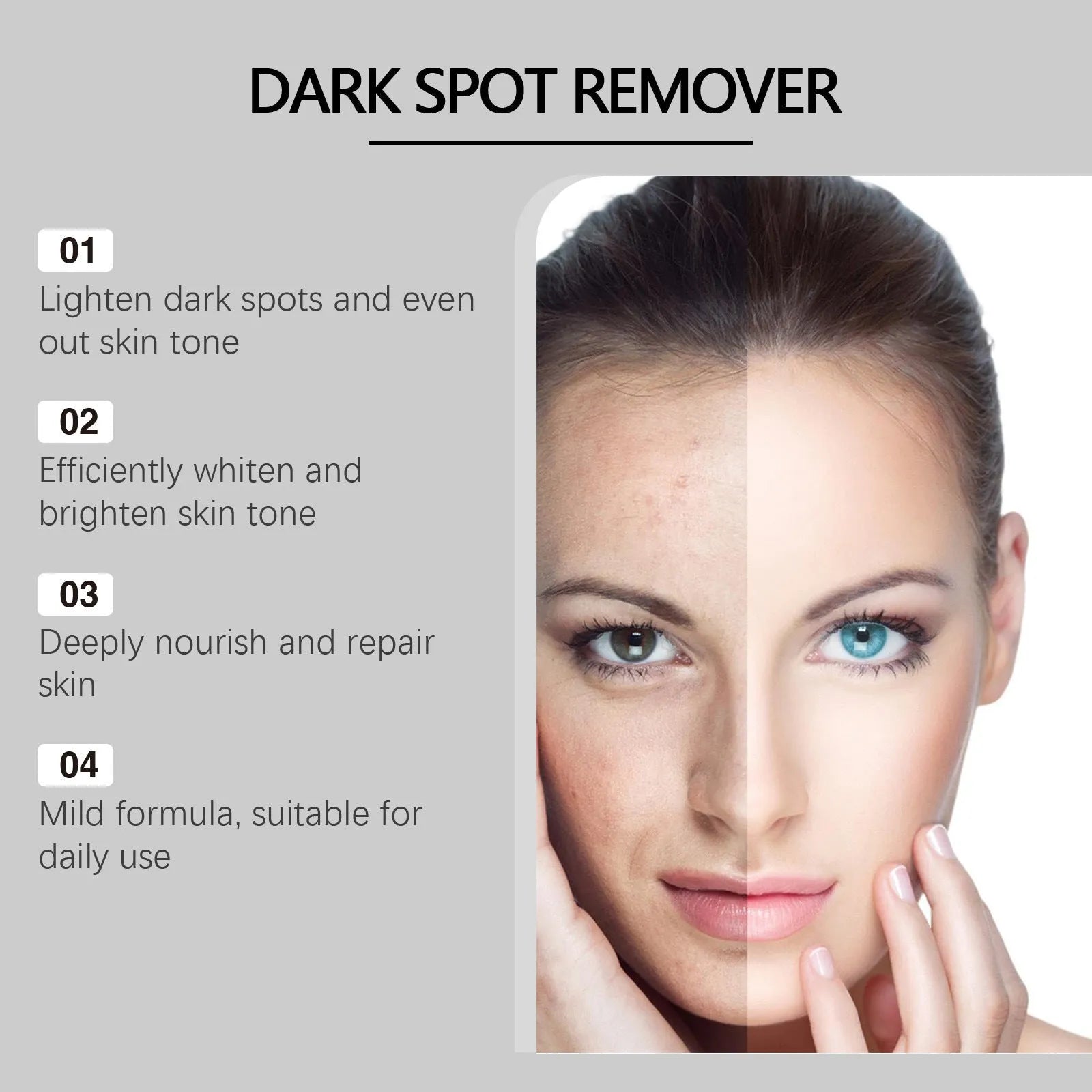 15g tube of brightening and hydrating facial essence cream with jojoba oil and vitamin C.