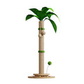Vertical cat climbing frame with natural hemp rope and cannabeveled scratching posts.