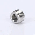Stainless steel 304 hexagon plug pipe fitting for 3/8 inch bulkhead connections.