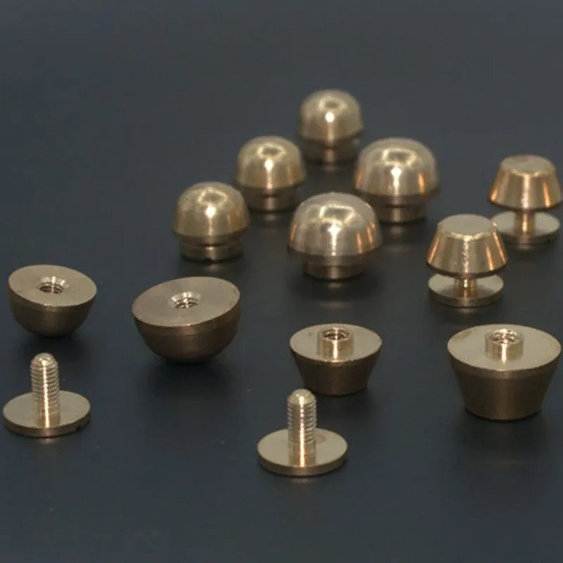 Brass decorative buckle jewellery components in round and bucket foot nail shapes