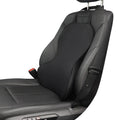 Memory cotton car lumbar support cushion in neutral colour on car seat