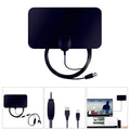 Digital HD indoor TV antenna black 210x120mm with coaxial cable