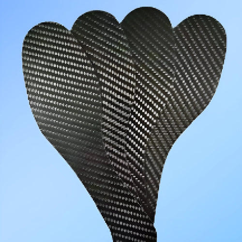 Black 3K carbon fibre running insoles for shock absorption in various sizes