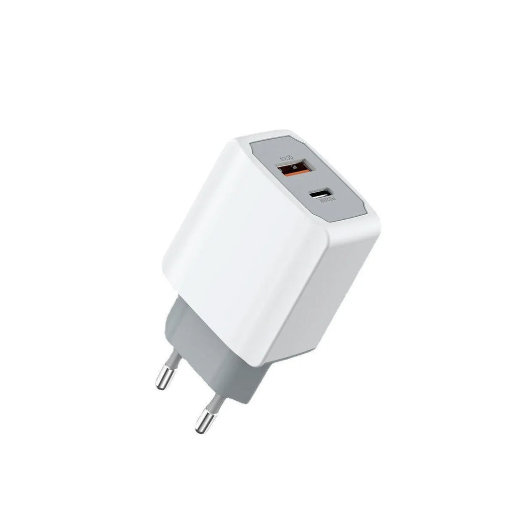White European standard fast charger set with USB cable and fireproof ABS PC construction