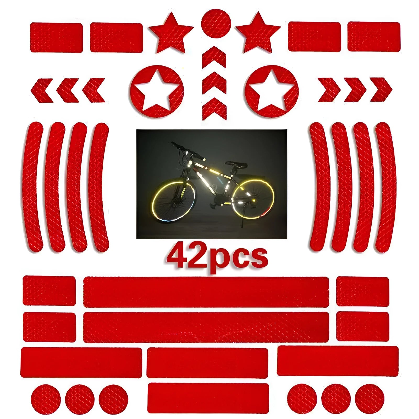 Bicycle reflective warning tape with geometric grid pattern in four colour options