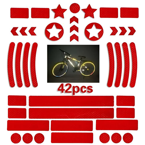 Bicycle reflective warning tape with geometric grid pattern in four colour options
