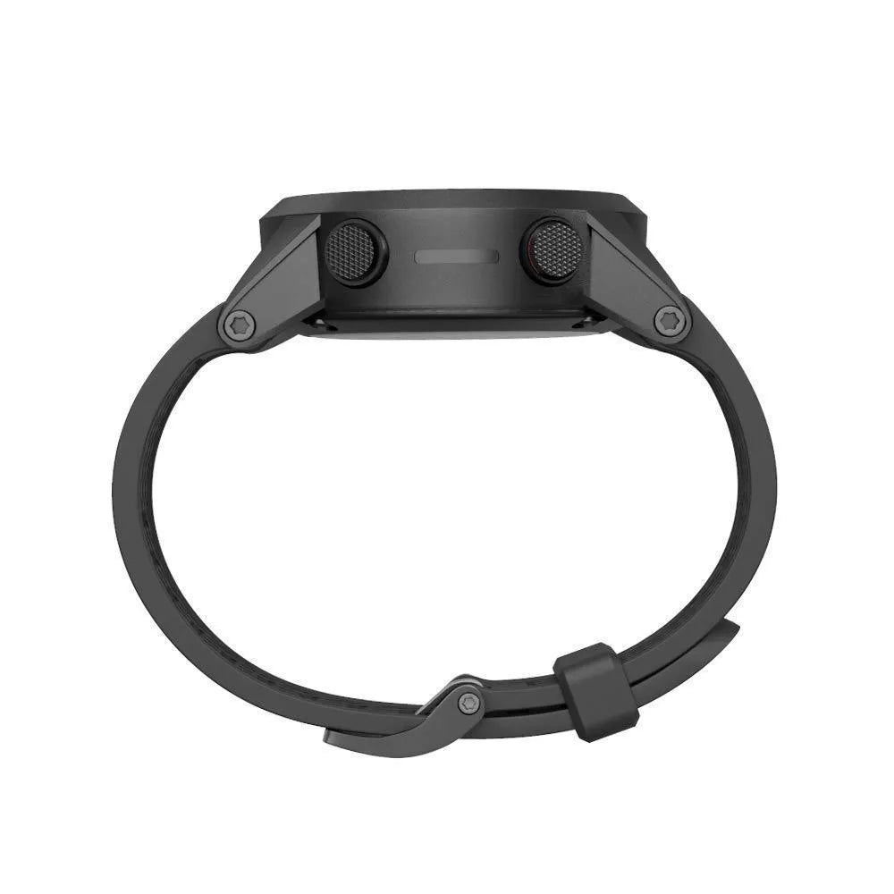 Jiaming 26mm silicone sports watch strap with stainless steel buttons in multiple colour options