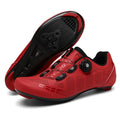 Breathable cycling shoes for men women PU upper nylon outsole latex insole black red white sizes 37-46