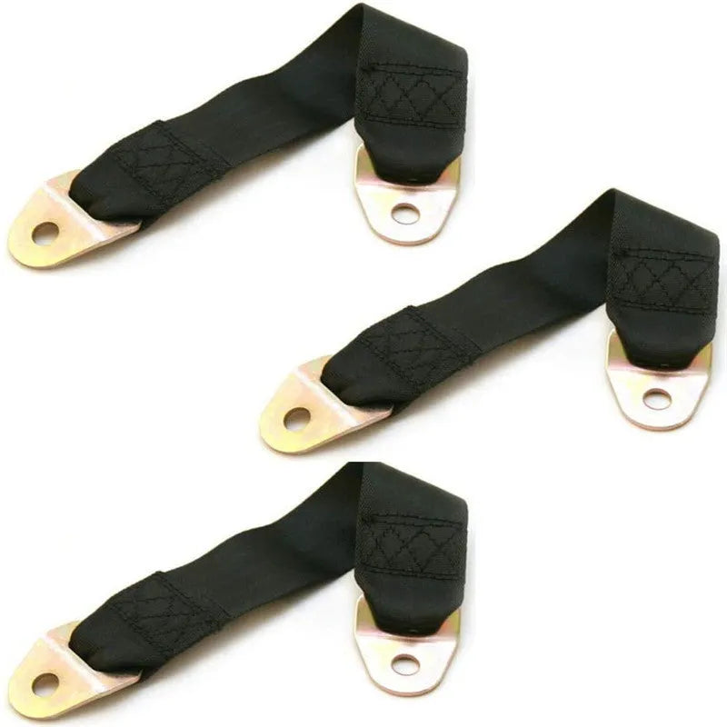 Polyester door fixing belt with metal screws and nuts for universal door latching and stopping.