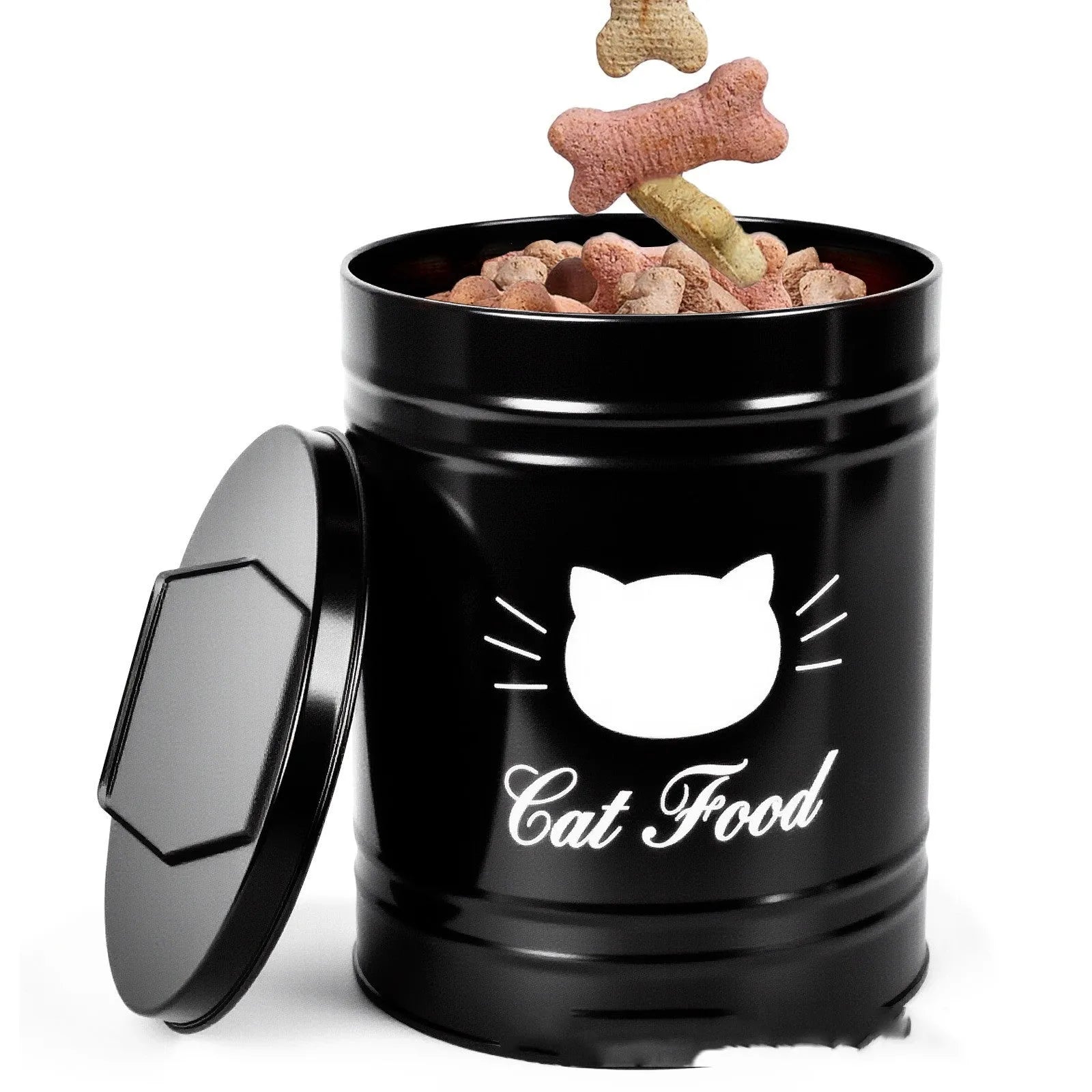 Round iron sheet moisture-proof storage can with 301-500ml capacity for pantry organisation
