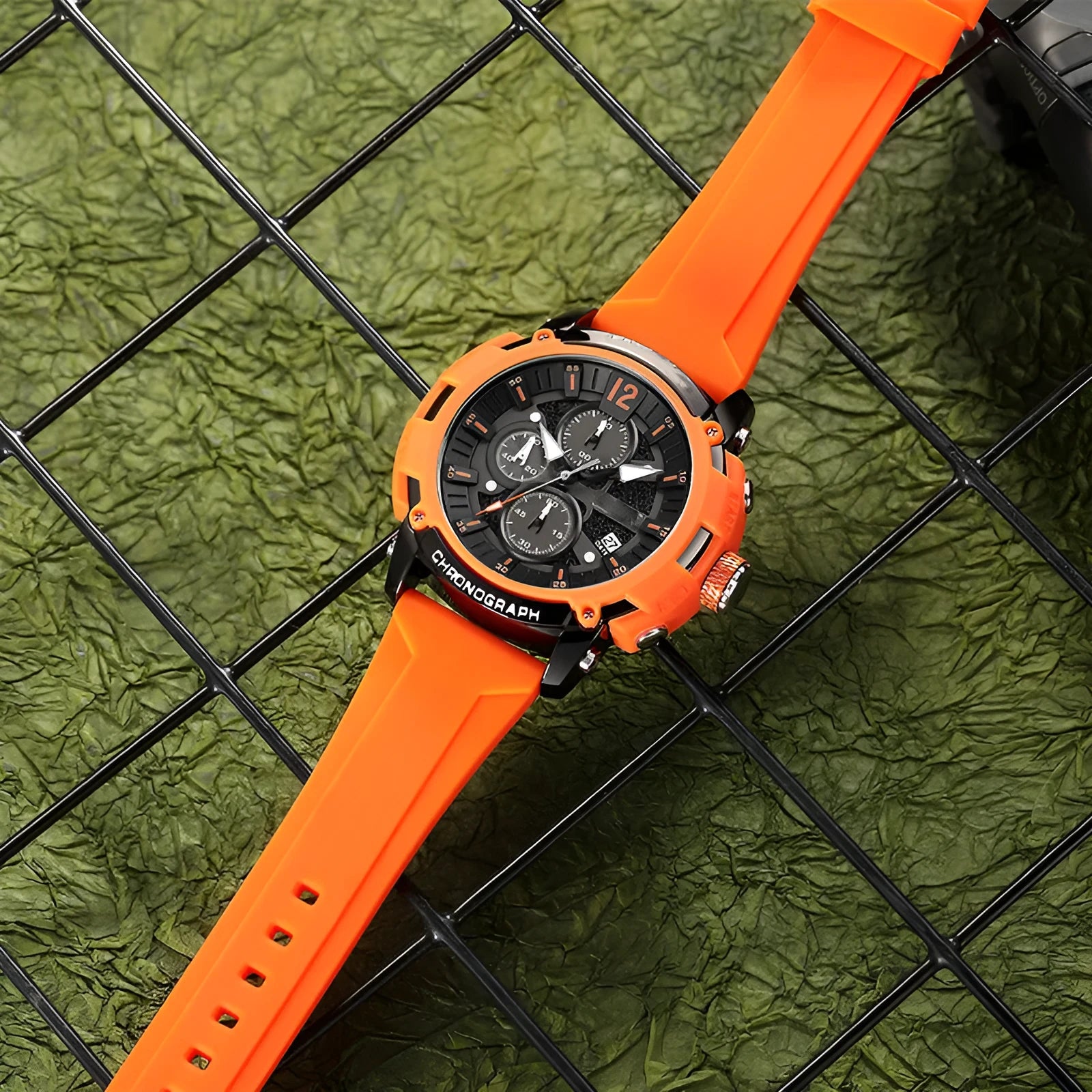 Men's multi-function luminous waterproof quartz watch with 51mm case in five colour options