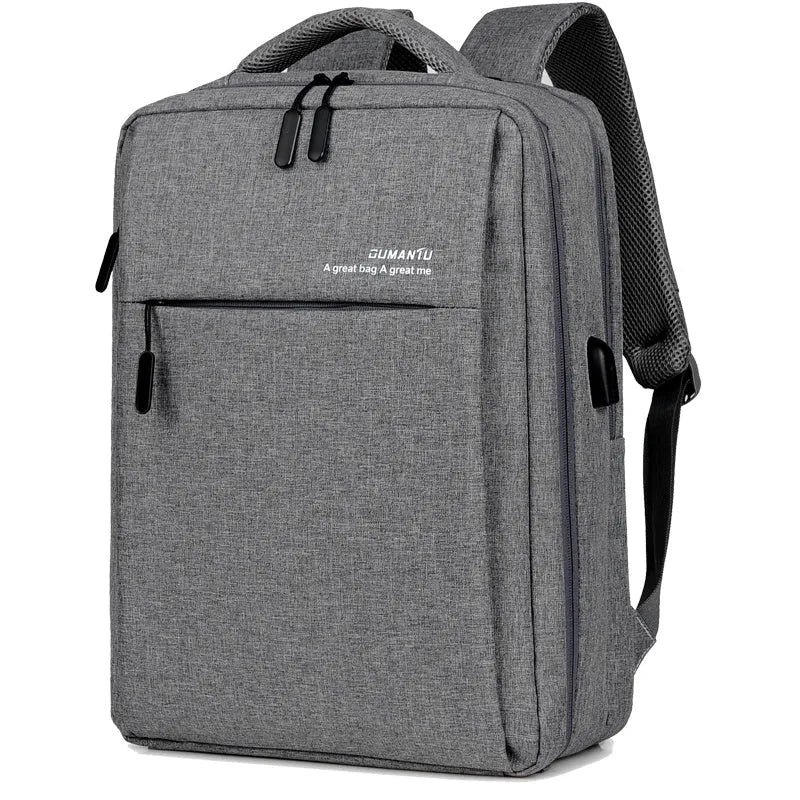 Oxford cloth rechargeable backpack for 14-15.6 inch laptops with waterproof shockproof protection