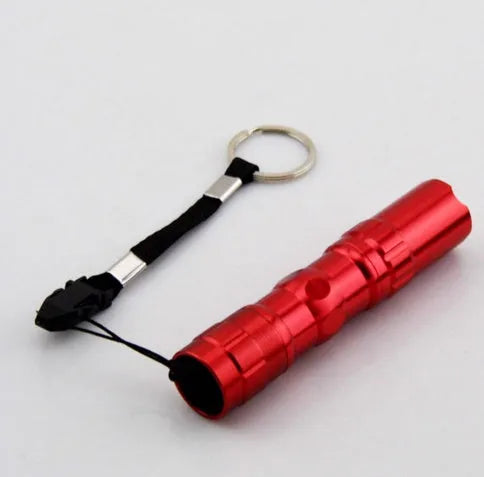Black aluminium alloy LED mini flashlight with compact 9.5cm design