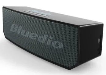 Black BS-6 cloud smart speaker with Bluetooth connectivity and micro-USB port